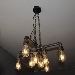 La lámpara de loft desempeña el papel de un viento industrial creativo que restaura las formas antiguas. Lámpara colgante de conducto.