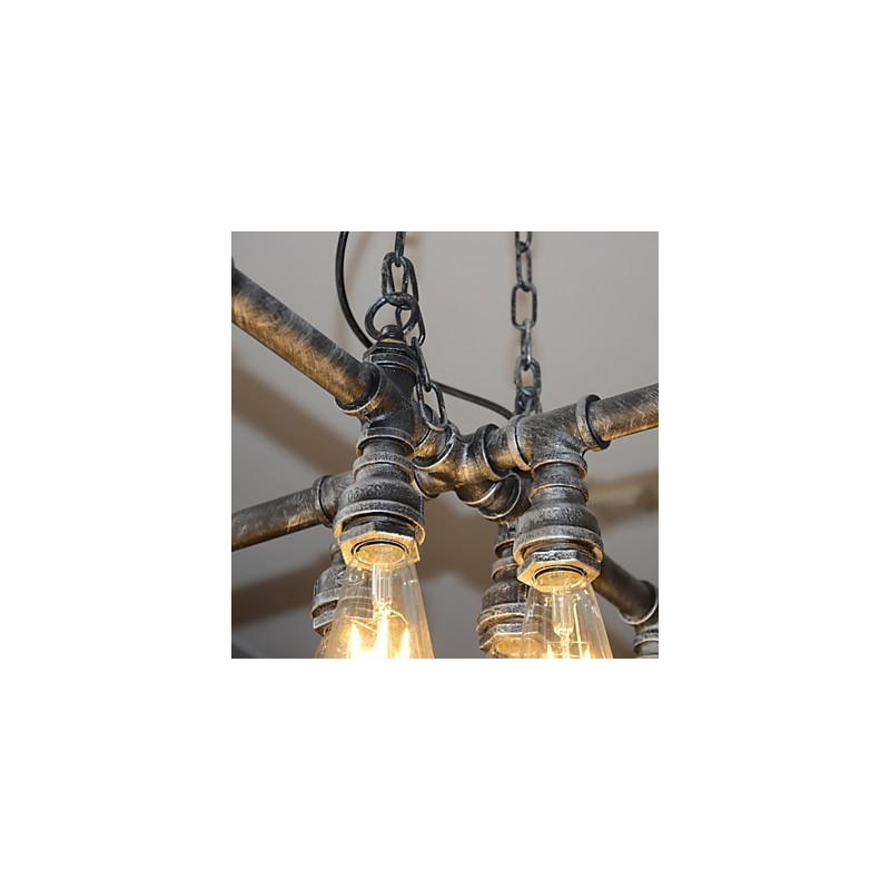 La lámpara de loft desempeña el papel de un viento industrial creativo que restaura las formas antiguas. Lámpara colgante de conducto.