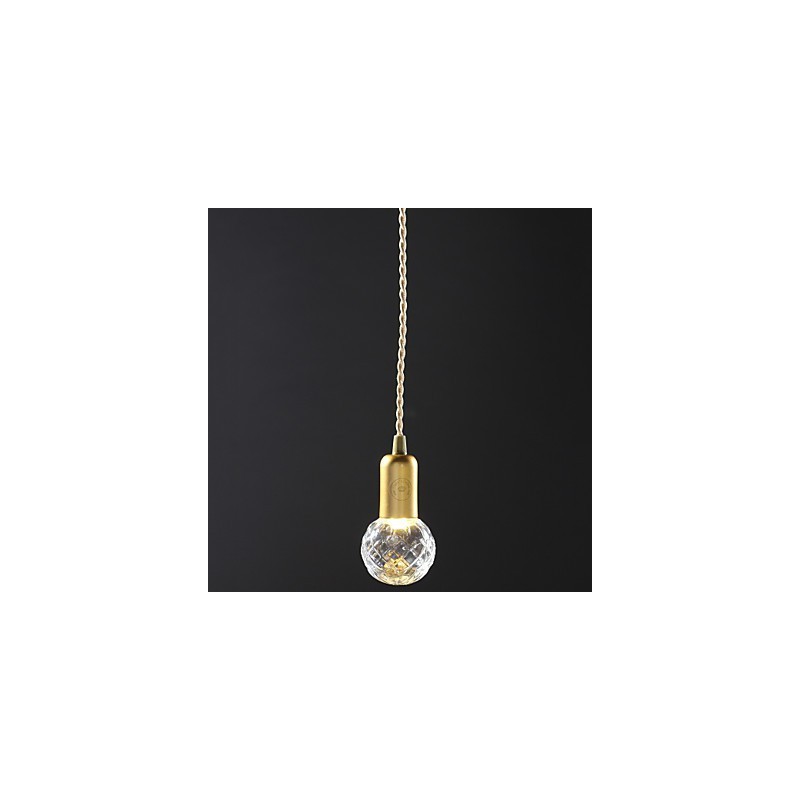 Lámpara colgante moderna, contemporánea, estilo vintage mini, de metal dorado
