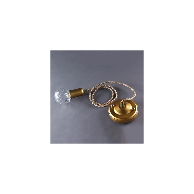 Lámpara colgante moderna, contemporánea, estilo vintage mini, de metal dorado