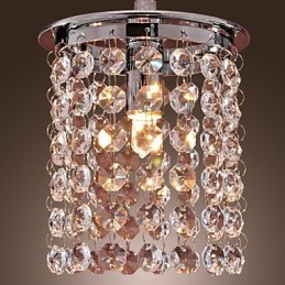 Lámpara colgante moderna contemporánea de cristal en estilo mini y galvanizada