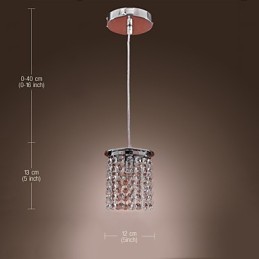 Lámpara colgante moderna contemporánea de cristal en estilo mini y galvanizada