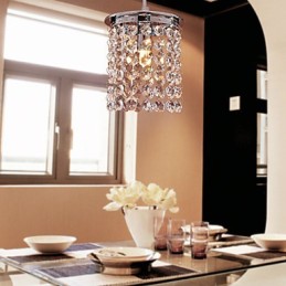 Lámpara colgante moderna contemporánea de cristal en estilo mini y galvanizada
