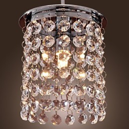 Lámpara colgante moderna contemporánea de cristal en estilo mini y galvanizada