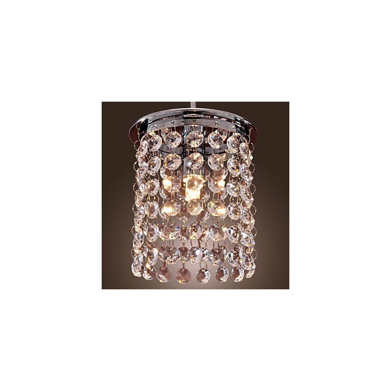 Lámpara colgante moderna contemporánea de cristal en estilo mini y galvanizada