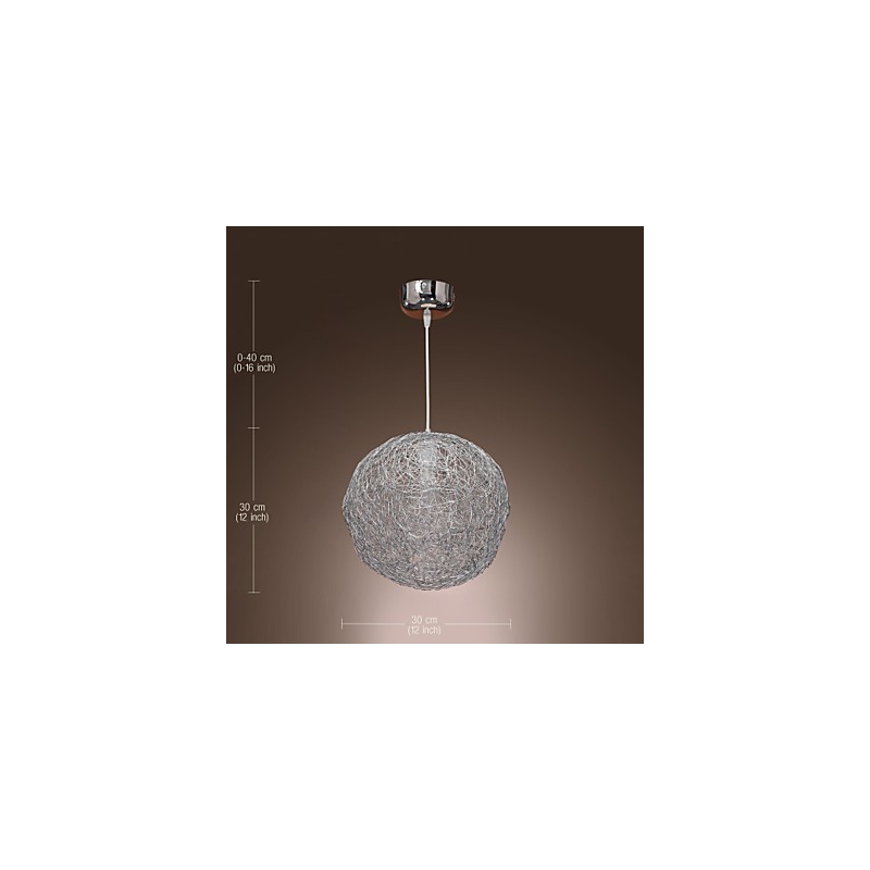 Lámpara colgante moderna y contemporánea estilo globo mini, cromada
