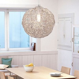 Lámpara colgante moderna y contemporánea estilo globo mini, cromada