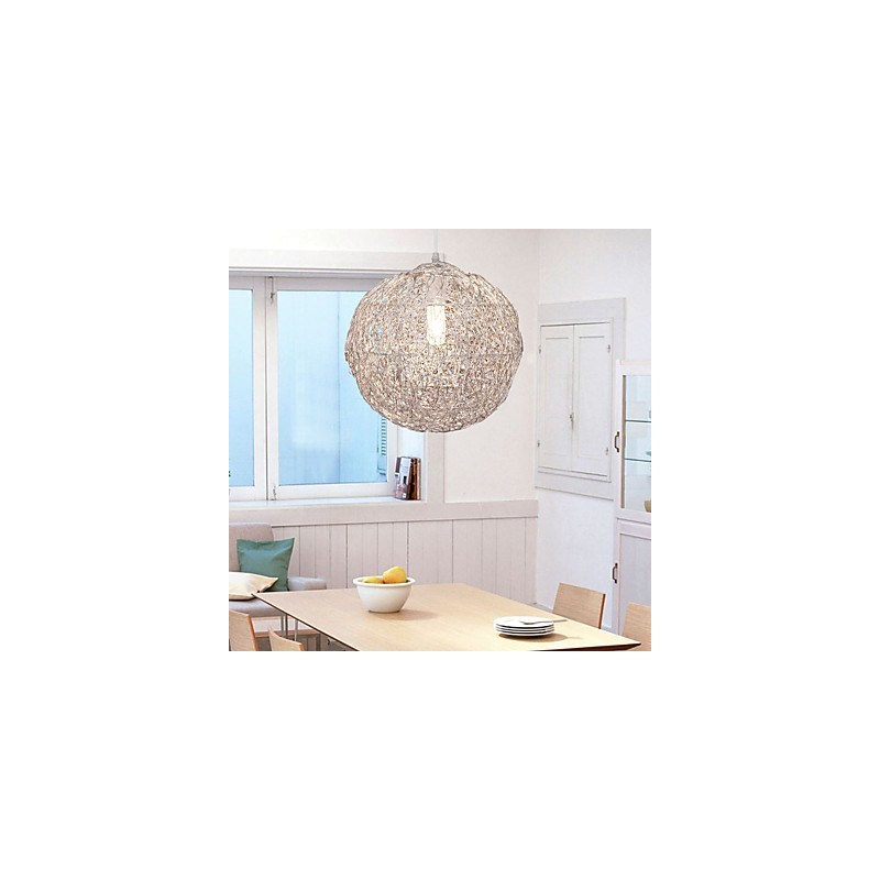 Lámpara colgante moderna y contemporánea estilo globo mini, cromada