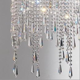 Lámpara colgante de metal y cristal moderna y contemporánea