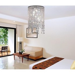 Lámpara colgante de metal y cristal moderna y contemporánea
