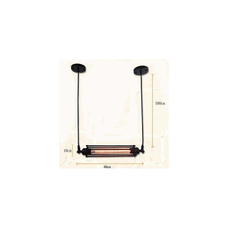 Lámpara colgante estilo loft retro, lámpara clásica vintage de metal estilo campestre.