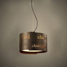 Lámpara colgante de tela creativa de estilo nórdico moderno LOFT, lámpara colgante de cafetería, luz colgante de 35 cm de diámetro.