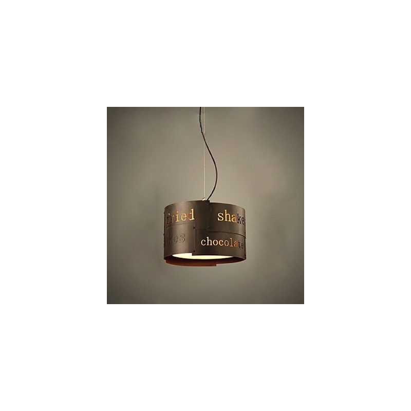 Lámpara colgante de tela creativa de estilo nórdico moderno LOFT, lámpara colgante de cafetería, luz colgante de 35 cm de diámetro.