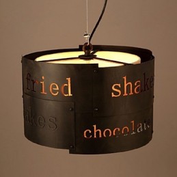 Lámpara colgante de tela creativa de estilo nórdico moderno LOFT, lámpara colgante de cafetería, luz colgante de 35 cm de diámetro.