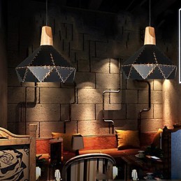 Lámparas de techo de metal clásicas retro, lámparas colgantes sencillas, lámpara colgante de cafetería