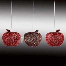 Lámpara de araña de aluminio tejido con tres luces Apple
