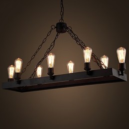 Lámpara de araña moderna retro estilo loft, lámpara de araña estilo americano estilo rústico, lámpara de cafetería industrial creativa, luces