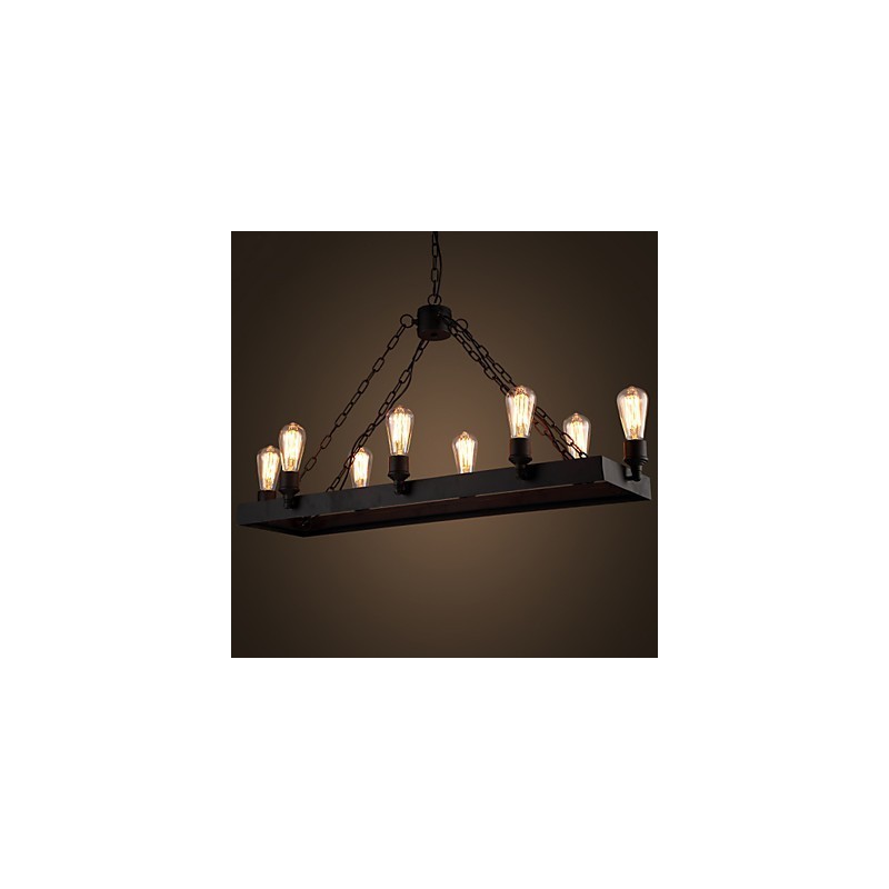 Lámpara de araña moderna retro estilo loft, lámpara de araña estilo americano estilo rústico, lámpara de cafetería industrial creativa, luces