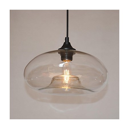 Lámpara colgante moderna de 1 luz con pantalla transparente Lámpara colgante moderna de 1 luz con pantalla transparente