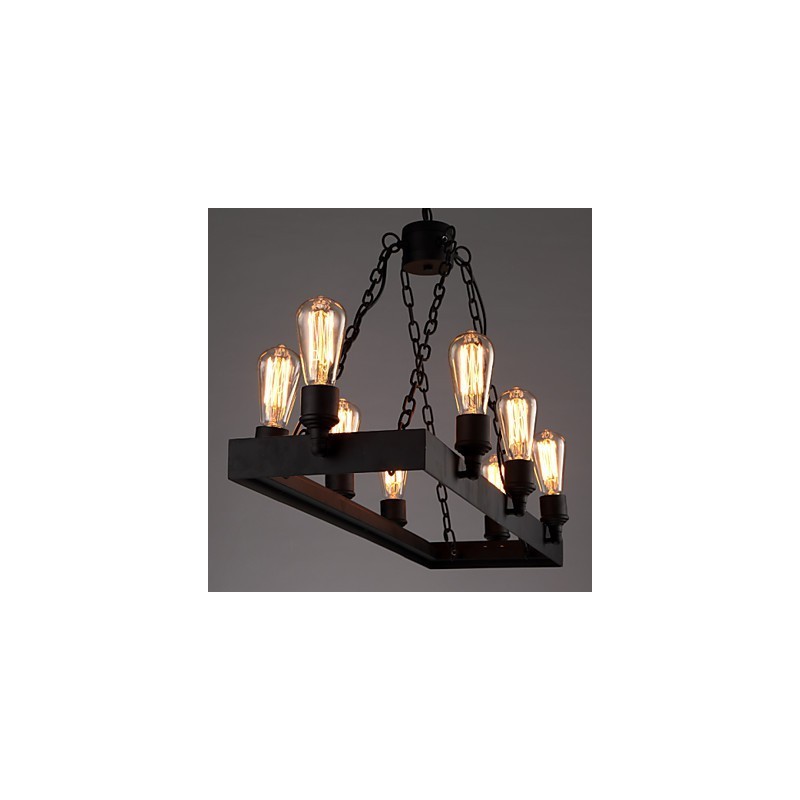 Lámpara de araña moderna retro estilo loft, lámpara de araña estilo americano estilo rústico, lámpara de cafetería industrial creativa, luces