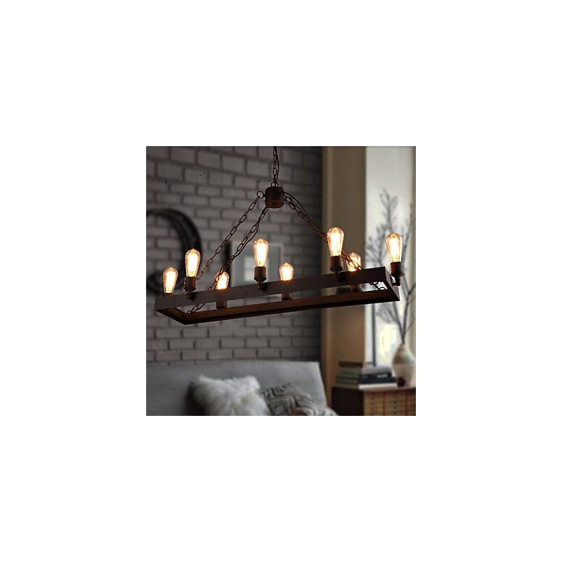Lámpara de araña moderna retro estilo loft, lámpara de araña estilo americano estilo rústico, lámpara de cafetería industrial creativa, luces