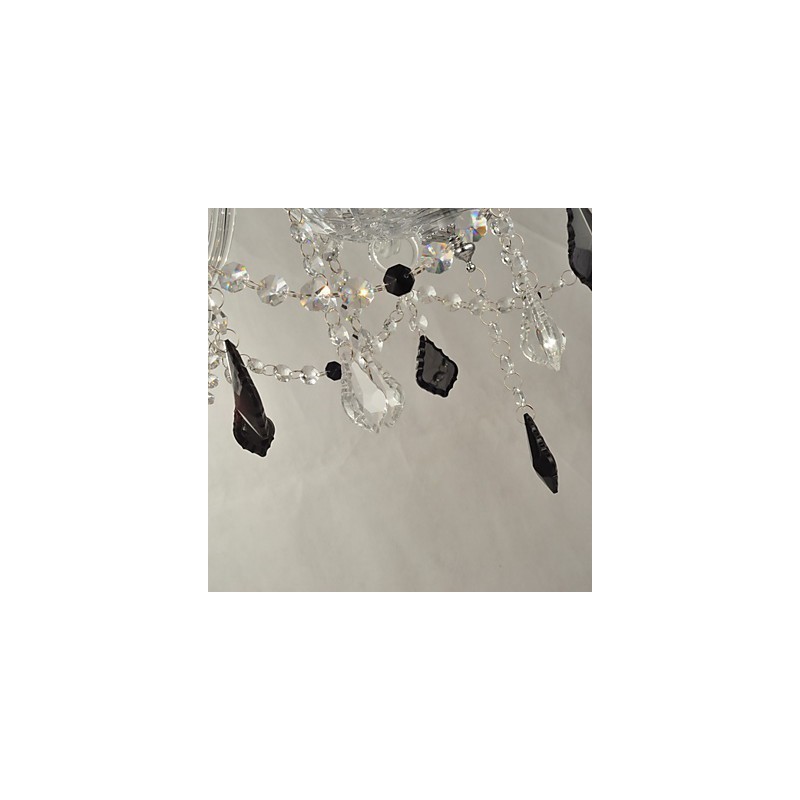 Elegante lámpara de araña de cristal con 8 luces