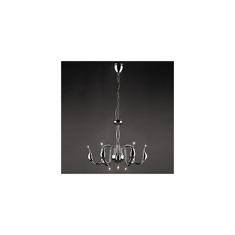 Lámpara de araña moderna contemporánea de metal galvanizado
