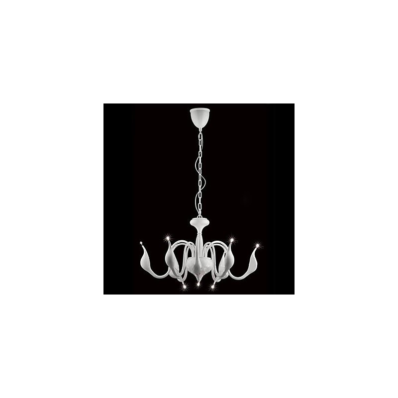 Lámpara de araña moderna contemporánea de metal galvanizado