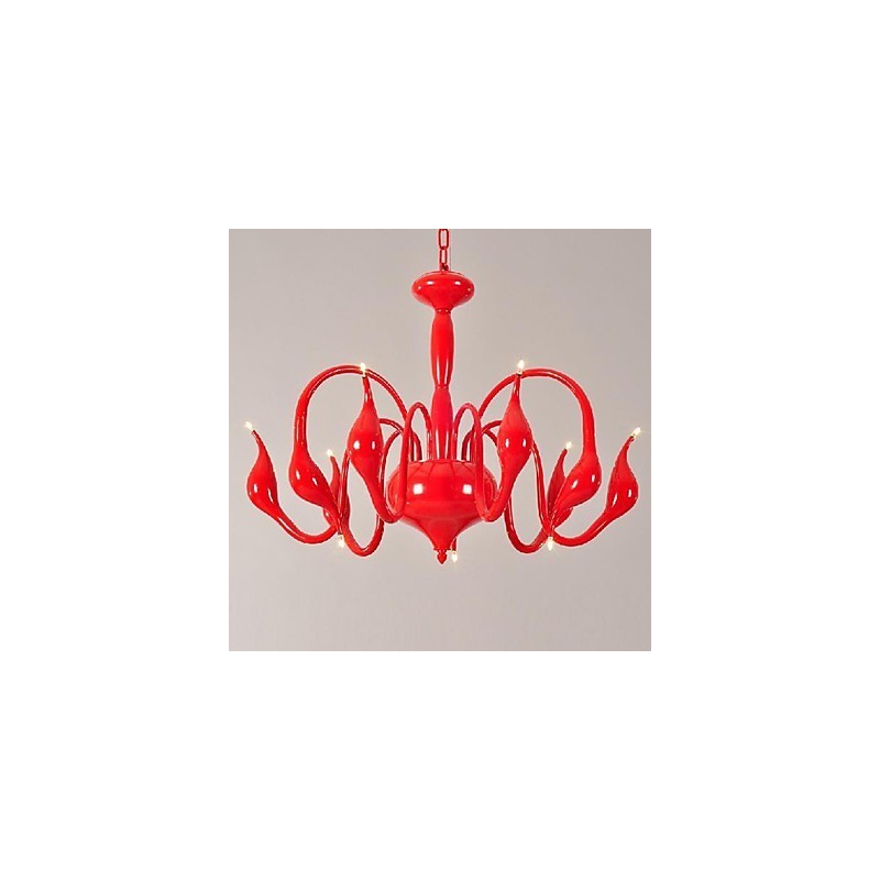Lámpara de araña moderna contemporánea de metal galvanizado