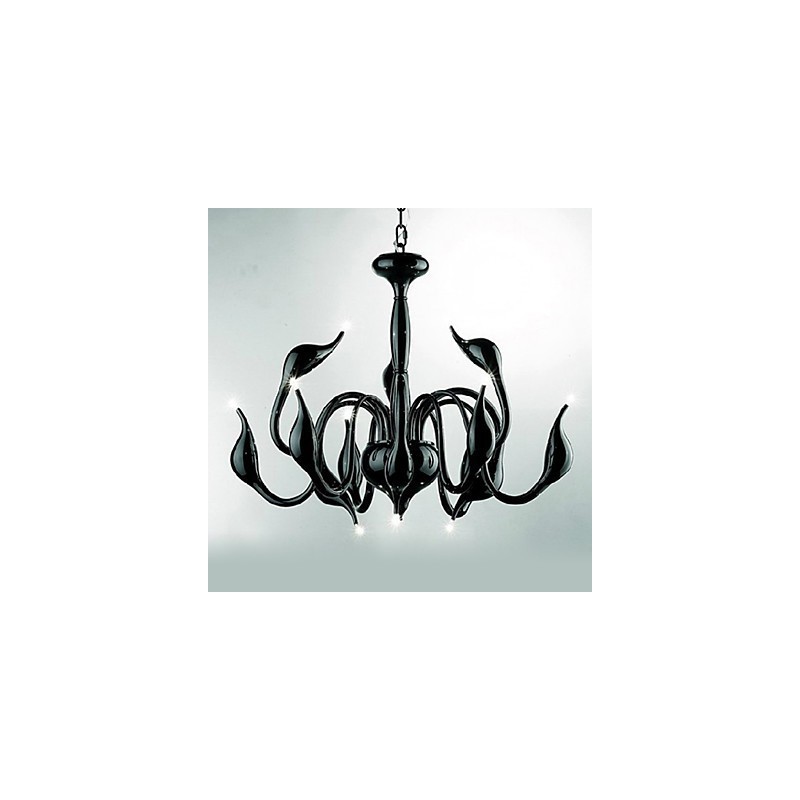 Lámpara de araña moderna contemporánea de metal galvanizado