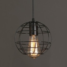 Lámpara de araña de hierro forjado de una sola cabeza con un toque original para restaurar formas antiguas.