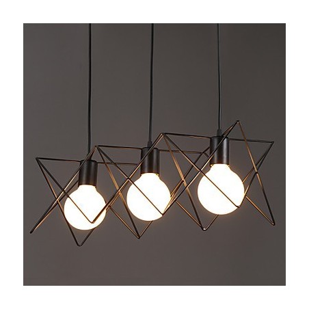 Lámpara colgante de hierro forjado con un solo cabezal, diseño creativo, contemporáneo y contratado Lámpara colgante de hierro forjado con un solo cabezal, diseño creativo, contemporáneo y contratado
