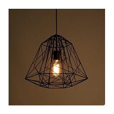 Lámpara colgante retro de hierro forjado con forma de diamante Lámpara colgante retro de hierro forjado con forma de diamante