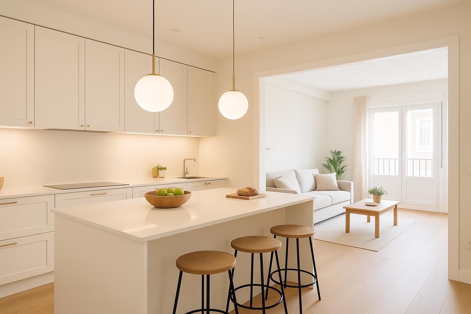 Lámparas para isla de cocina: cómo acertar con altura, luz y estilo